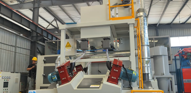 赤峰板材除锈强化，通过式抛丸机应用案例